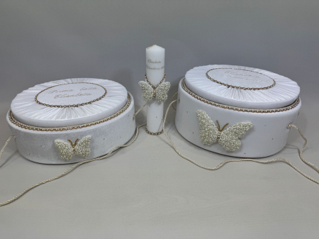 Set trusou botez cu lumanare+ Set prima baita Glamour [5]
