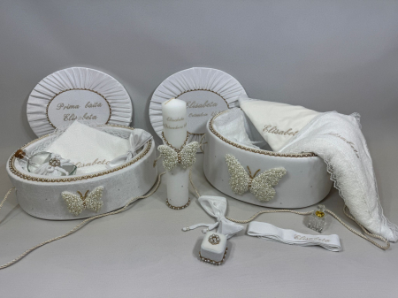 Set trusou botez cu lumanare+ Set prima baita Glamour [2]