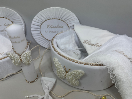 Set trusou botez cu lumanare+ Set prima baita Glamour [3]