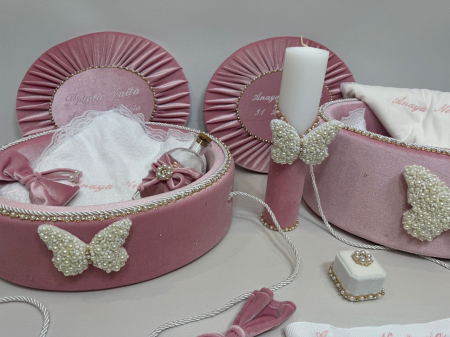 Set trusou botez cu lumanare+ Set prima baita Glamour [6]