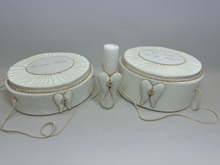 Set trusou botez cu lumanare+ Set prima baita Glamour [6]