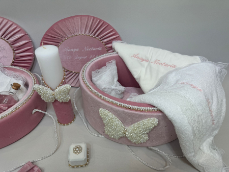 Set trusou botez cu lumanare+ Set prima baita Glamour [4]