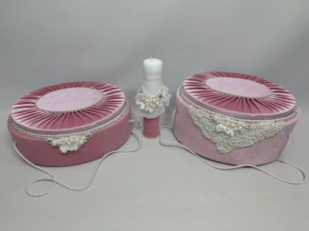 Set trusou botez cu lumanare+ Set prima baita Glamour [6]