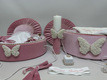 Set trusou botez cu lumanare+ Set prima baita Glamour [3]