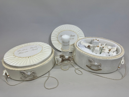 Set trusou botez cu lumanare + Set prima baita Luxury [6]