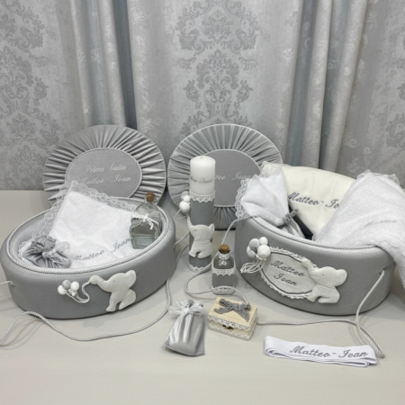 Set trusou botez cu lumanare + Set prima baita Luxury