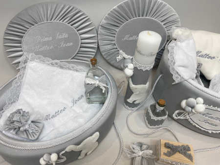 Set trusou botez cu lumanare + Set prima baita Luxury [2]