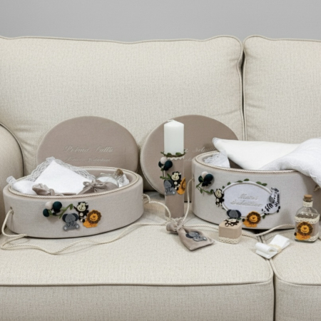 Trusouri botez Luxury - Set trusou botez cu lumanare + Set prima baita Luxury