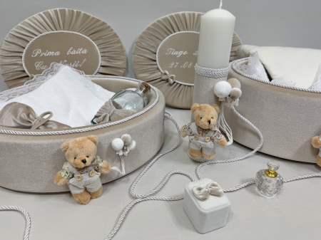 Set trusou botez cu lumanare + Set prima baita Premium [2]