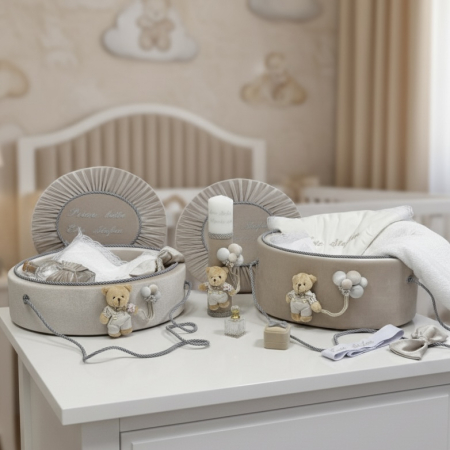 Trusouri botez Premium - Set trusou botez  cu lumanare+ Set prima baita Premium