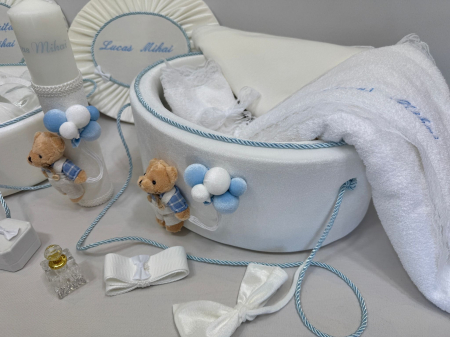 Set trusou botez cu lumanare+ Set prima baita Premium [1]