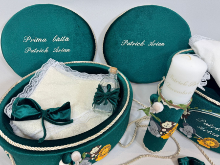 Set trusou botez cu lumanare + Set prima baita Luxury [2]