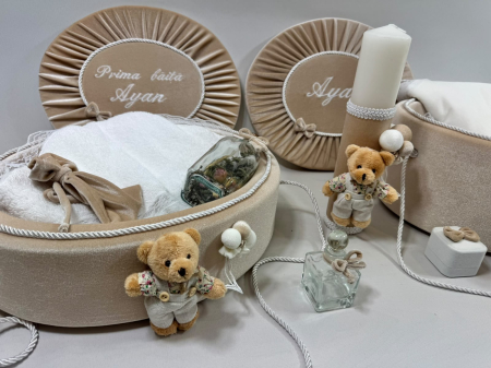 Set trusou botez cu lumanare + Set prima baita Premium [2]