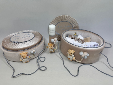 Set trusou botez  cu lumanare+ Set prima baita Premium [5]