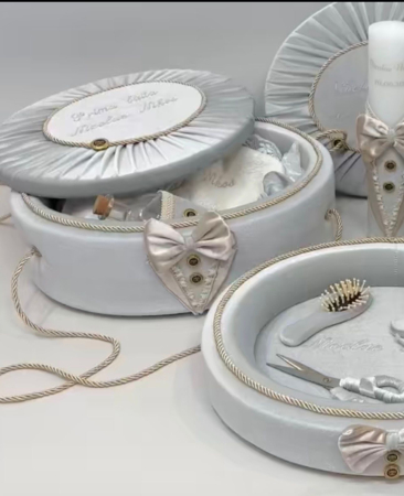 Set trusou botez cu lumanare + Set prima baita +tavita mot Deluxe [2]