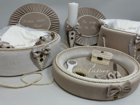 Set trusou botez cu lumanare + Set prima baita +tavita mot Deluxe [7]