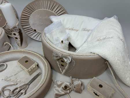 Set trusou botez cu lumanare + Set prima baita +tavita mot Deluxe [4]