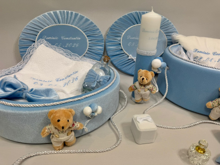 Set trusou botez cu lumanare + Set prima baita  Premium [3]