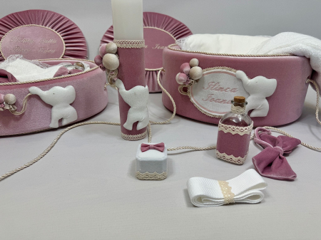 Trusouri botez Luxury - Trusou botez  cu lumanare+Set Prima Baita   Luxury