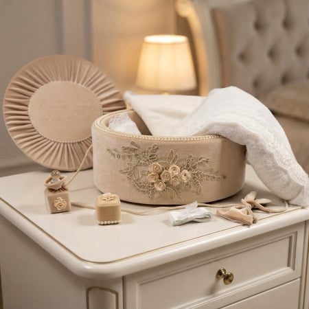 Trusouri Botez Elegance - Trusou botez la cufar din catifea Basic