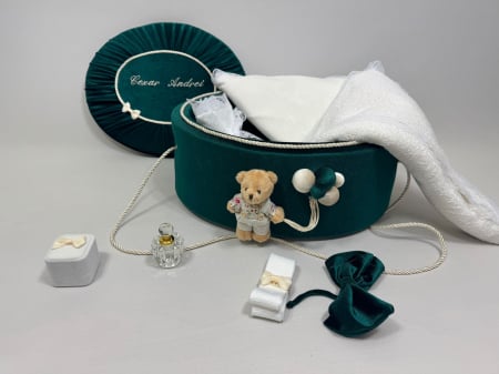 Trusouri botez Premium - Trusou botez la cufar din catifea Premium