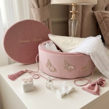 Trusouri Botez Clasic - Trusou botez la cufar din catifea  Clasic