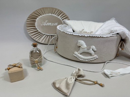 Trusouri botez Luxury - Trusou botez la cufar din catifea Luxury