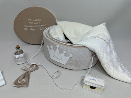 Trusouri botez Basic - Trusou botez la cufar din catifea Basic