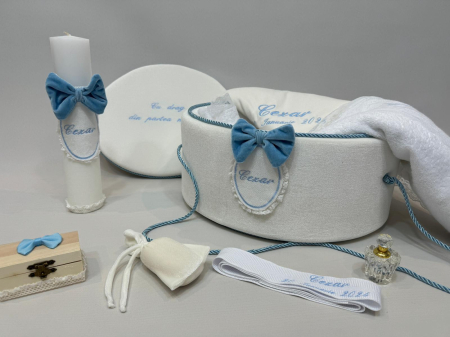 Trusouri botez Basic - Trusou botez la cufar din catifea Basic