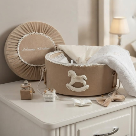 Trusouri Botez Exclusive - Trusou botez la cufar din catifea Exclusive