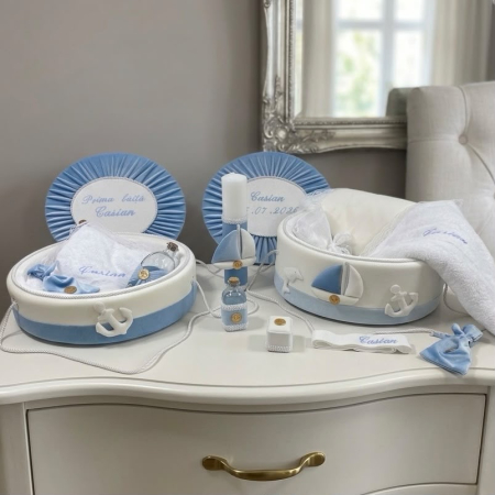 Trusou botez cu lumanare+Set Prima Baita Luxury [0]