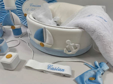 Trusou botez cu lumanare+Set Prima Baita Luxury [4]