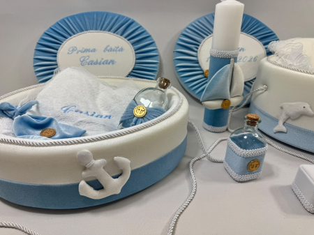 Trusou botez cu lumanare+Set Prima Baita Luxury [2]