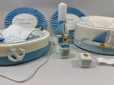 Trusou botez cu lumanare+Set Prima Baita Luxury [5]