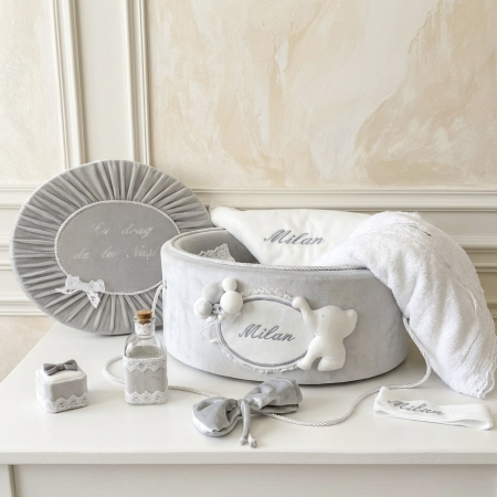 Trusouri botez Luxury - Trusou botez la cufar din catifea Luxury