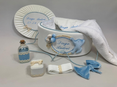 Trusouri botez Luxury - Trusou botez la cufar din catifea Luxury