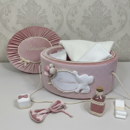 Trusouri botez Luxury - Trusou botez la cufar din catifea Luxury