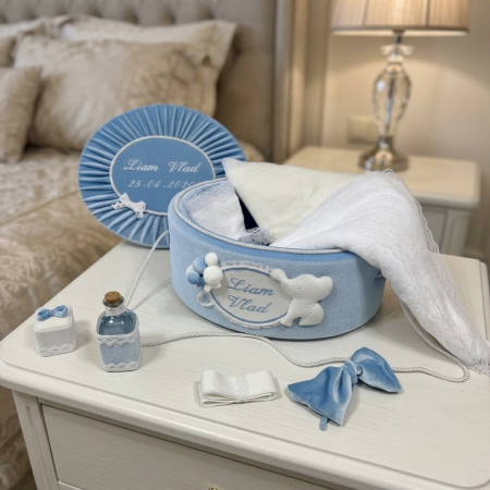 Trusouri botez Luxury - Trusou botez la cufar din catifea Luxury