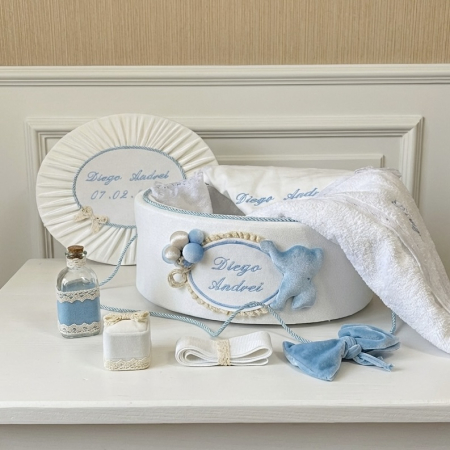 Trusouri botez Luxury - Trusou botez la cufar din catifea Luxury