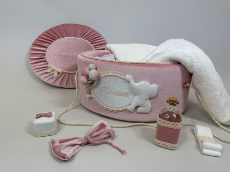 Trusouri botez Luxury - Trusou botez la cufar din catifea Luxury
