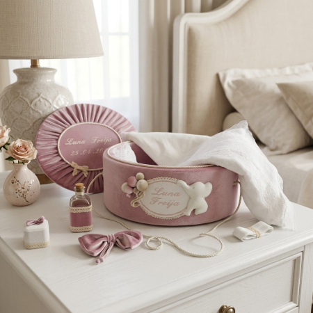 Trusouri botez Luxury - Trusou botez la cufar din catifea Luxury