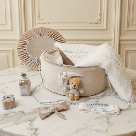 Trusouri botez Luxury - Trusou botez la cufar din catifea Luxury