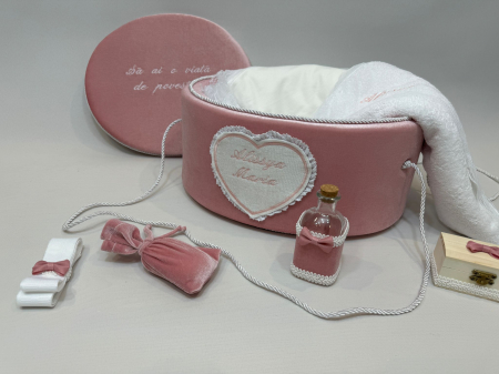 Trusouri botez Basic - Trusou botez la cufar din catifea  Basic