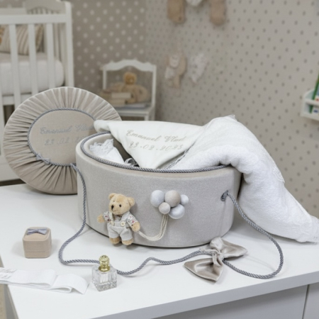 Trusouri botez Premium - Trusou botez la cufar din catifea Premium