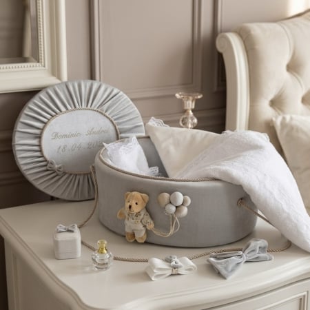 Trusouri botez Premium - Trusou botez la cufar din catifea Premium