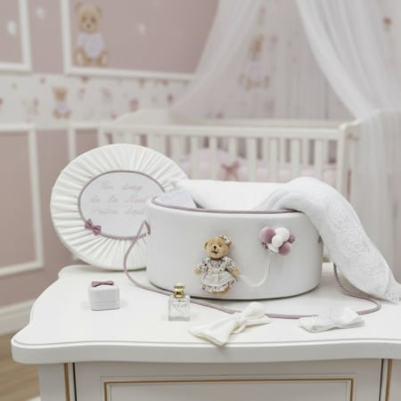 Trusouri botez Premium - Trusou botez la cufar din catifea Premium