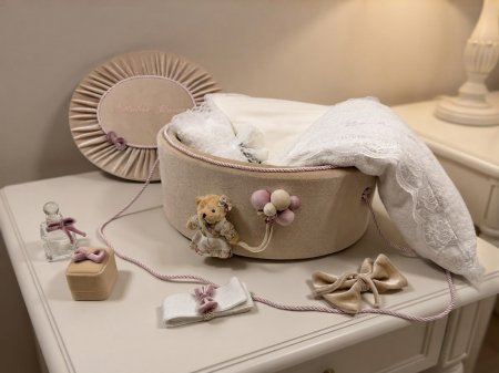 Trusouri botez Premium - Trusou botez la cufar din catifea  Premium