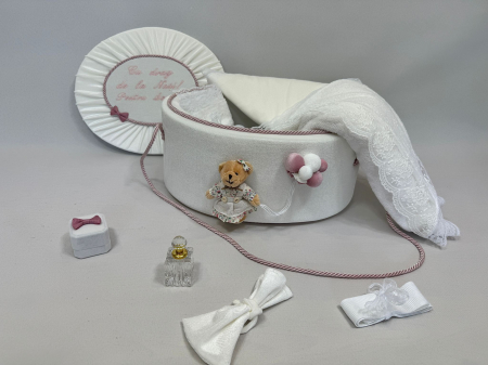 Trusouri botez Premium - Trusou botez la cufar din catifea Premium