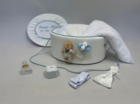 Trusouri botez Premium - Trusou botez la cufar din catifea Premium