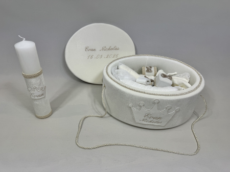 Trusou botez la cufar din catifea si lumanare Basic [2]